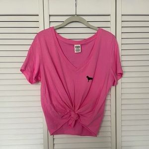 PINK VS v-neck crop top